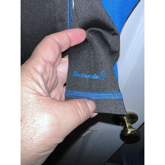 NWT BURNSIDE Rash Guard Fitted Black Sun Protection Surf Long Sleeve - Picture 3 of 6